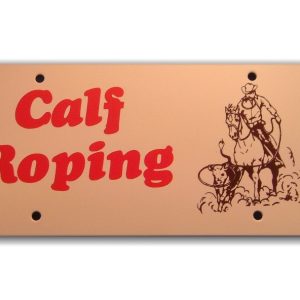 LICENSE PLATE, CALF ROPIN