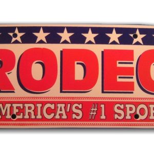 LICENSE PLATE, RODEO AMER