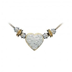 NECKLACE, HEART W/BEADS
